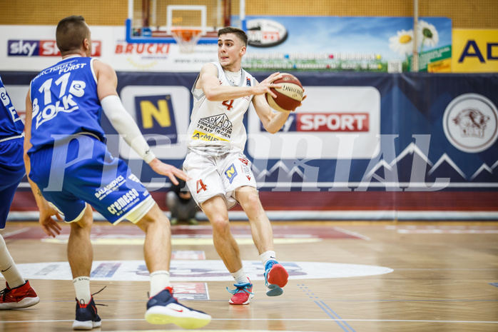 Basketball, Admiral Basketball Superliga 2019/20, Grunddurchgang 17.Runde, Traiskirchen Lions, Oberwart Gunners, Sebastian Lesny (4)