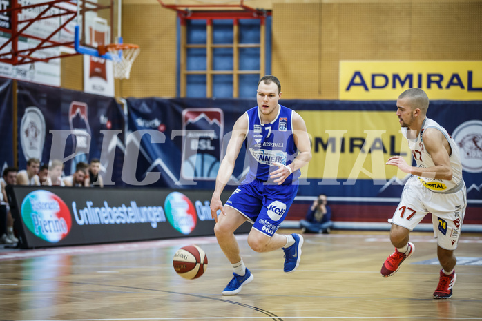 Basketball, Admiral Basketball Superliga 2019/20, Grunddurchgang 17.Runde, Traiskirchen Lions, Oberwart Gunners, Sebastian Käferle (7)