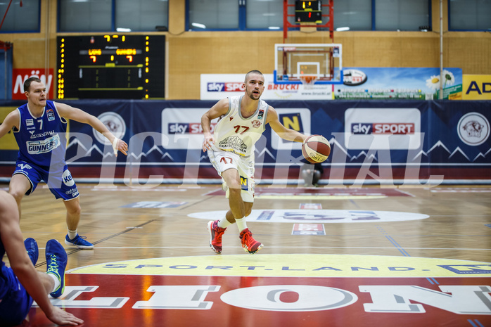 Basketball, Admiral Basketball Superliga 2019/20, Grunddurchgang 17.Runde, Traiskirchen Lions, Oberwart Gunners, Oscar Schmit (17)