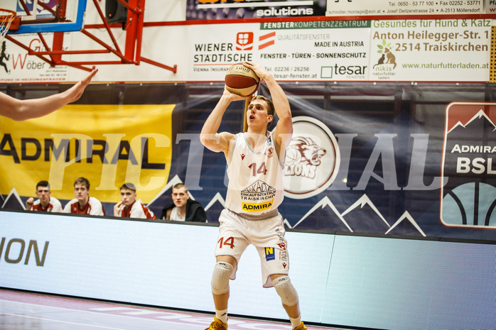 Basketball, Admiral Basketball Superliga 2019/20, Grunddurchgang 17.Runde, Traiskirchen Lions, Oberwart Gunners, Georg Gentner (14)
