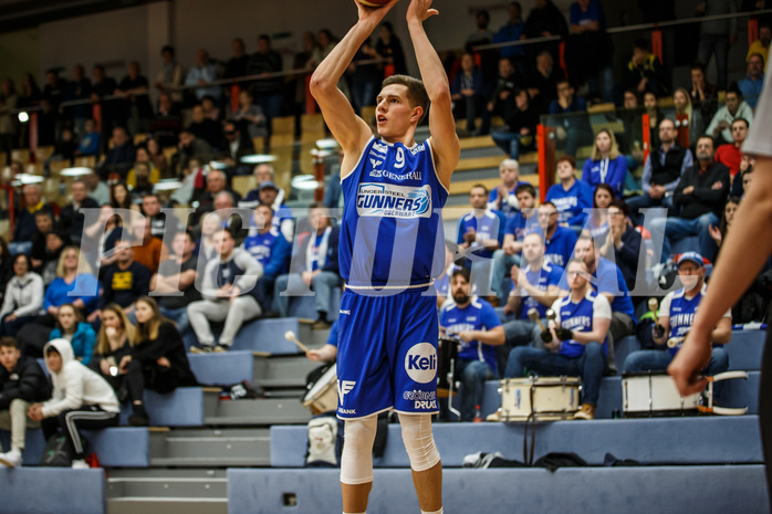 Basketball, Admiral Basketball Superliga 2019/20, Grunddurchgang 17.Runde, Traiskirchen Lions, Oberwart Gunners, Edi Patekar (9)