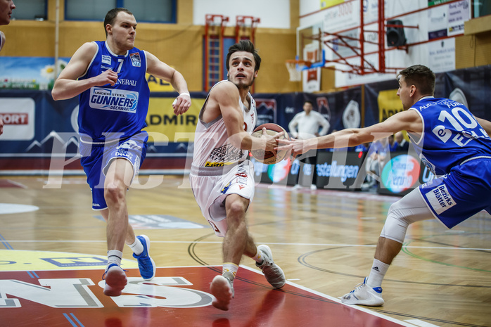 Basketball, Admiral Basketball Superliga 2019/20, Grunddurchgang 17.Runde, Traiskirchen Lions, Oberwart Gunners, Paul Isbetcherian (9)