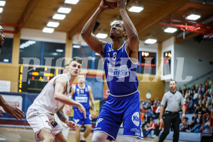 Basketball, Admiral Basketball Superliga 2019/20, Grunddurchgang 17.Runde, Traiskirchen Lions, Oberwart Gunners, Orion Outerbridge (8)