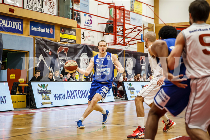 Basketball, Admiral Basketball Superliga 2019/20, Grunddurchgang 17.Runde, Traiskirchen Lions, Oberwart Gunners, Sebastian Käferle (7)