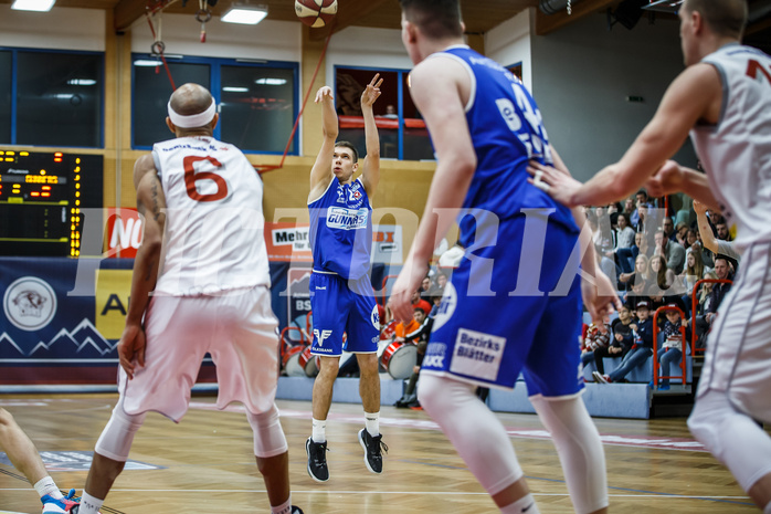 Basketball, Admiral Basketball Superliga 2019/20, Grunddurchgang 17.Runde, Traiskirchen Lions, Oberwart Gunners, Jonathan Knessl (12)