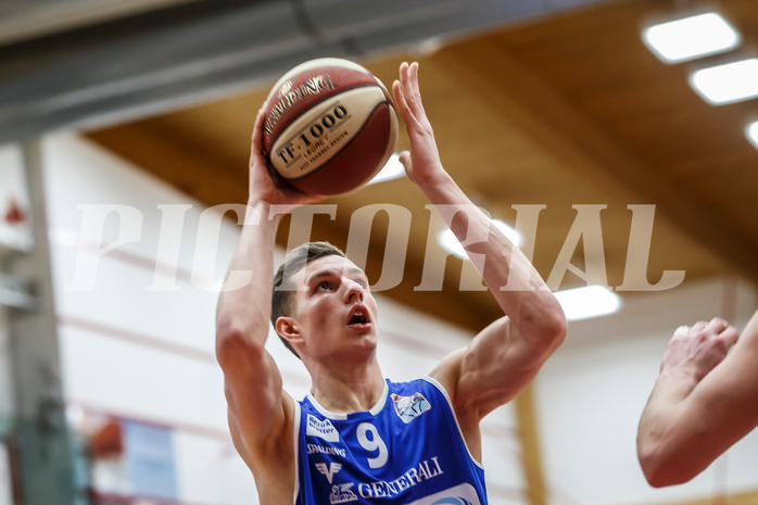 Basketball, Admiral Basketball Superliga 2019/20, Grunddurchgang 17.Runde, Traiskirchen Lions, Oberwart Gunners, Edi Patekar (9)