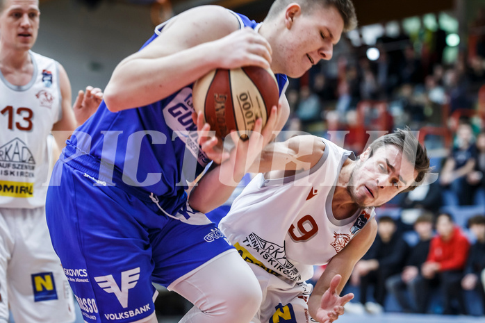 Basketball, Admiral Basketball Superliga 2019/20, Grunddurchgang 17.Runde, Traiskirchen Lions, Oberwart Gunners, Dominik Simmel (4)