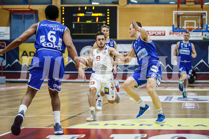 Basketball, Admiral Basketball Superliga 2019/20, Grunddurchgang 17.Runde, Traiskirchen Lions, Oberwart Gunners, Paul Isbetcherian (9)