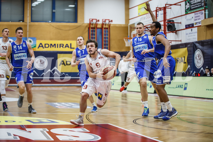 Basketball, Admiral Basketball Superliga 2019/20, Grunddurchgang 17.Runde, Traiskirchen Lions, Oberwart Gunners, Paul Isbetcherian (9)