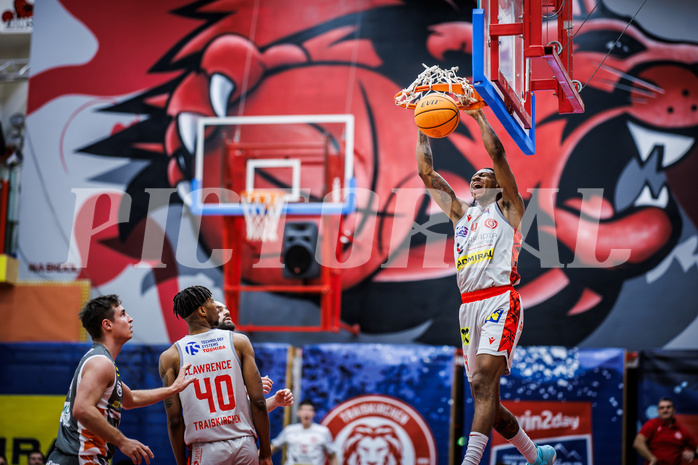 Basketball, Win2Day Superliga 2023/24, Grunddurchgang 10.Runde, Traiskirchen Lions, Klosterneuburg Dukes, Demarcus Demonia (4)