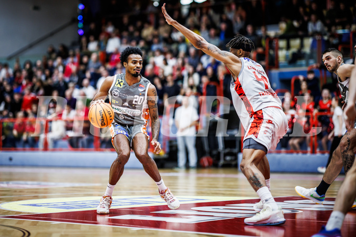 Basketball, Win2Day Superliga 2023/24, Grunddurchgang 10.Runde, Traiskirchen Lions, Klosterneuburg Dukes, Michael Weathers (20)