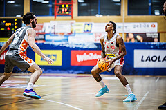 Basketball, Win2Day Superliga 2023/24, Grunddurchgang 10.Runde, Traiskirchen Lions, Klosterneuburg Dukes, Demarcus Demonia (4)