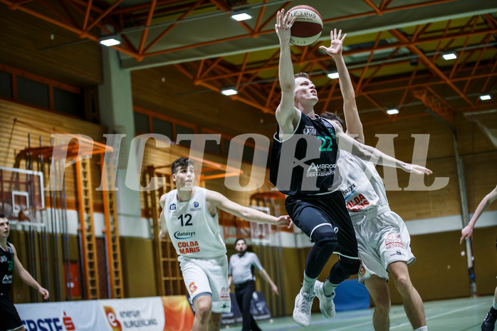 Basketball, Basketball Zweite Liga, Grunddurchgang 20.Runde, BBC Nord Dragonz, Deutsch Wagram Alligators, Maximilian Pelz (22)