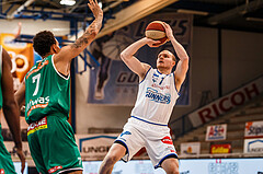 Basketball, bet-at-home Basketball Superliga 2020/21, Platzierungsrunde, 4. Runde, Oberwart Gunners, Kapfenberg Bulls, Sebastian Käferle (7)