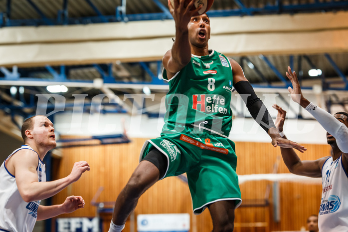 Basketball, bet-at-home Basketball Superliga 2020/21, Platzierungsrunde, 4. Runde, Oberwart Gunners, Kapfenberg Bulls, Eric McClellan (8)