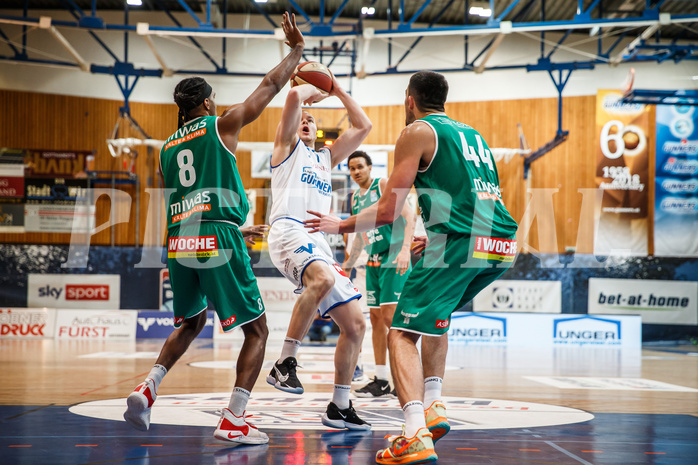 Basketball, bet-at-home Basketball Superliga 2020/21, Platzierungsrunde, 4. Runde, Oberwart Gunners, Kapfenberg Bulls, Sebastian Käferle (7)