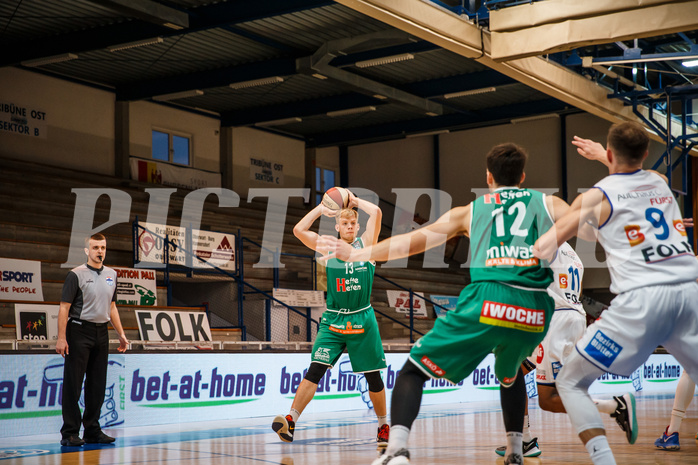 Basketball, bet-at-home Basketball Superliga 2020/21, Platzierungsrunde, 4. Runde, Oberwart Gunners, Kapfenberg Bulls, Asdren Drew Koka (13)