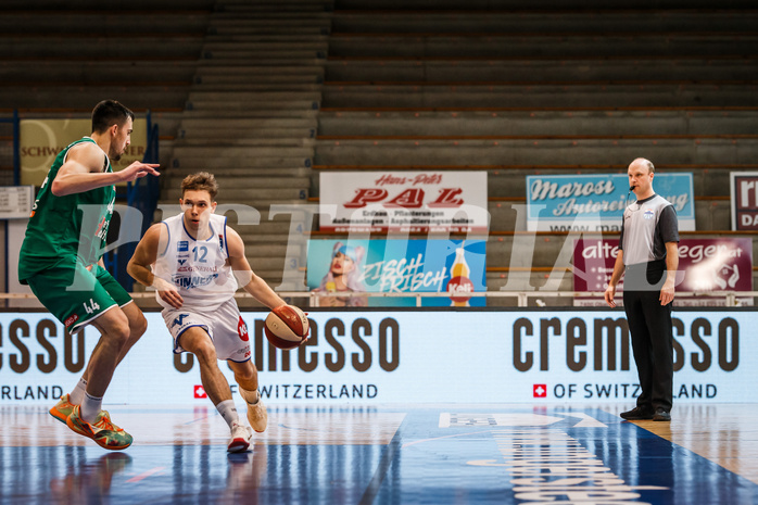 Basketball, bet-at-home Basketball Superliga 2020/21, Platzierungsrunde, 4. Runde, Oberwart Gunners, Kapfenberg Bulls, Jonathan Knessl (12)