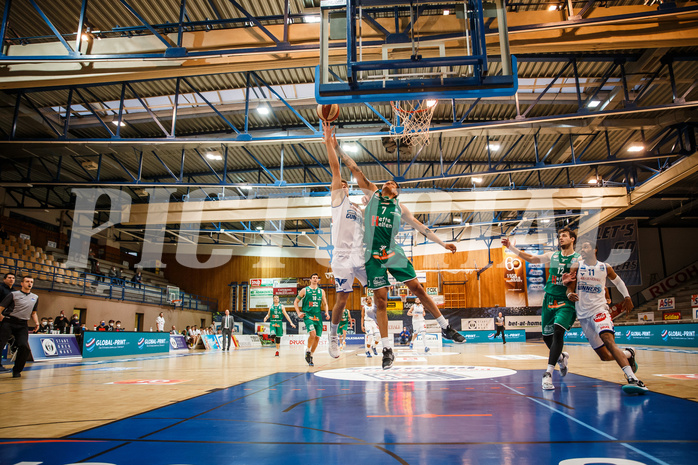 Basketball, bet-at-home Basketball Superliga 2020/21, Platzierungsrunde, 4. Runde, Oberwart Gunners, Kapfenberg Bulls, Jonathan Knessl (12)