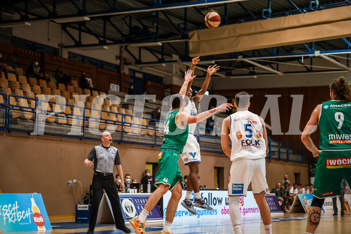Basketball, bet-at-home Basketball Superliga 2020/21, Platzierungsrunde, 4. Runde, Oberwart Gunners, Kapfenberg Bulls, Quincy Diggs (13)