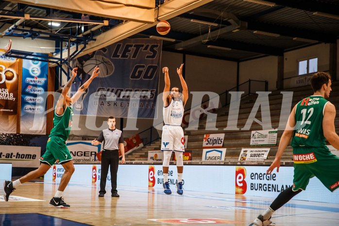 Basketball, bet-at-home Basketball Superliga 2020/21, Platzierungsrunde, 4. Runde, Oberwart Gunners, Kapfenberg Bulls, Lawrence Alexander (4)