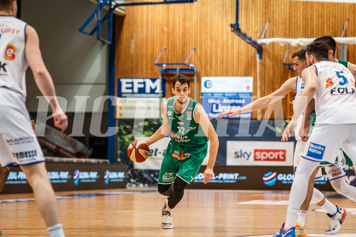 Basketball, bet-at-home Basketball Superliga 2020/21, Platzierungsrunde, 4. Runde, Oberwart Gunners, Kapfenberg Bulls, Nemanja Krstic (12)