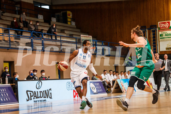 Basketball, bet-at-home Basketball Superliga 2020/21, Platzierungsrunde, 4. Runde, Oberwart Gunners, Kapfenberg Bulls, Nigel Pruitt (11)