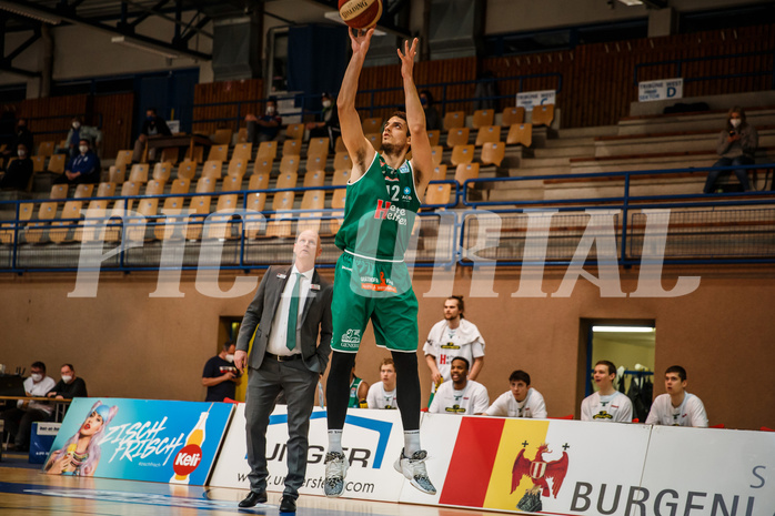 Basketball, bet-at-home Basketball Superliga 2020/21, Platzierungsrunde, 4. Runde, Oberwart Gunners, Kapfenberg Bulls, Nemanja Krstic (12)