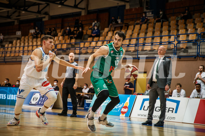 Basketball, bet-at-home Basketball Superliga 2020/21, Platzierungsrunde, 4. Runde, Oberwart Gunners, Kapfenberg Bulls, Nemanja Krstic (12)