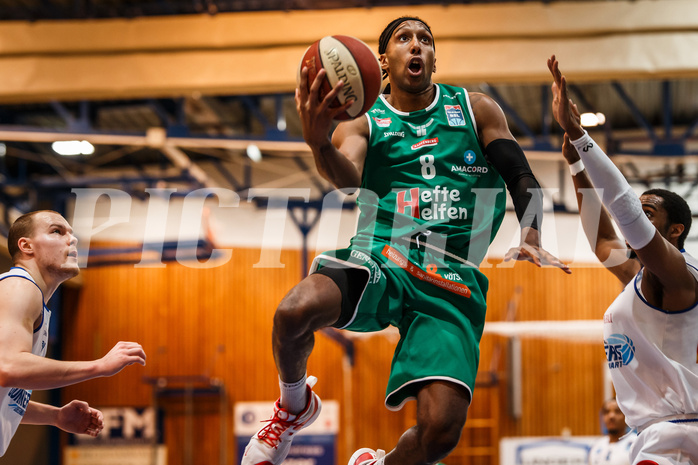 Basketball, bet-at-home Basketball Superliga 2020/21, Platzierungsrunde, 4. Runde, Oberwart Gunners, Kapfenberg Bulls, Eric McClellan (8)