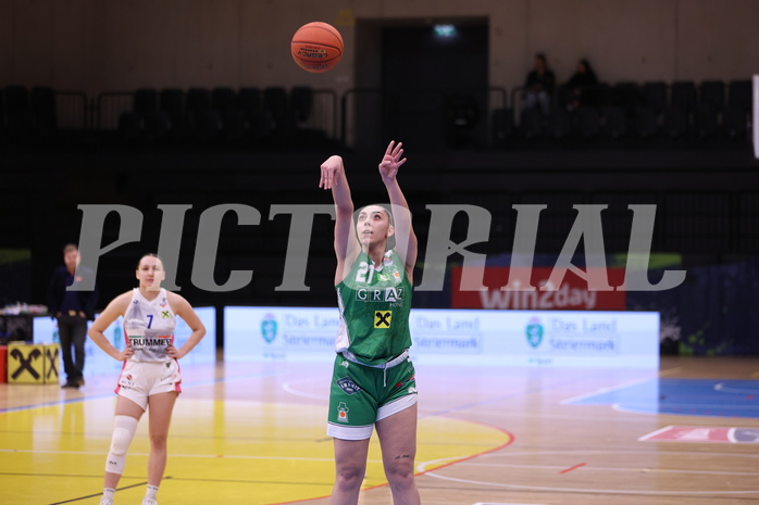 12.03.2023, Graz, Raiffeisen Sportpark, Basketball Damen Superliga 2022/23, Semifinale Spiel 2, UBSC-DBBC Graz vs. UBI Holding Graz,  