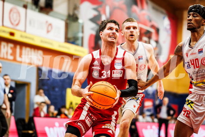 Basketball, win2day Basketball Superliga 2023/24, Grunddurchgang 14.Runde, Traiskirchen Lions, BC Vienna, Davor Konjevic (31)