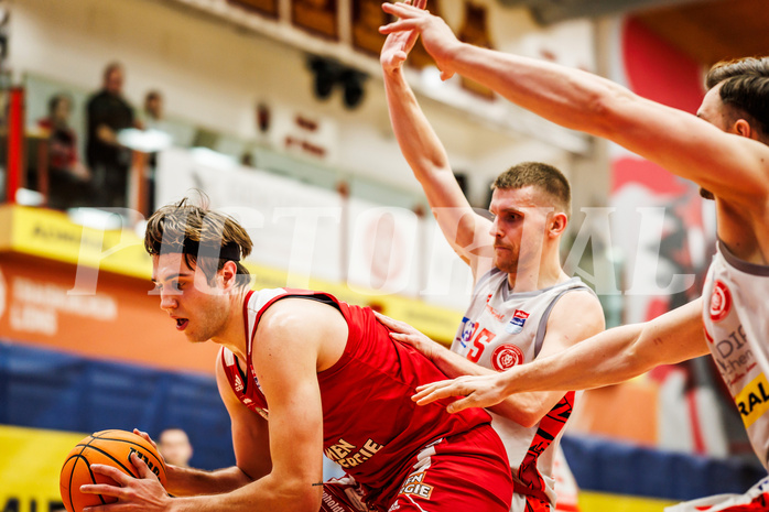 Basketball, win2day Basketball Superliga 2023/24, Grunddurchgang 14.Runde, Traiskirchen Lions, BC Vienna, Darko Bajo (13)