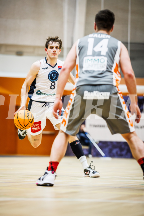 Basketball, Win2Day Superliga 2023/24, Grunddurchgang 14.Runde, Vienna Timberwolves, Klosterneuburg Dukes, Elias Wlasak (8)