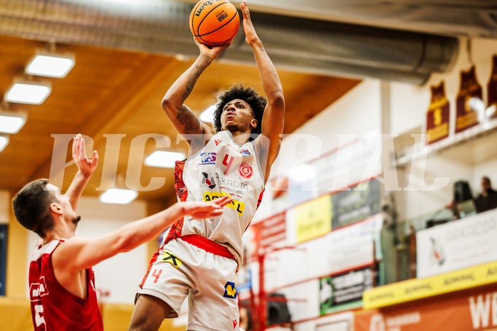 Basketball, win2day Basketball Superliga 2023/24, Grunddurchgang 14.Runde, Traiskirchen Lions, BC Vienna, Demarcus Demonia (4)