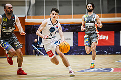 Basketball, Win2Day Superliga 2023/24, Grunddurchgang 14.Runde, Vienna Timberwolves, Klosterneuburg Dukes, Jakob Konzet (5)
