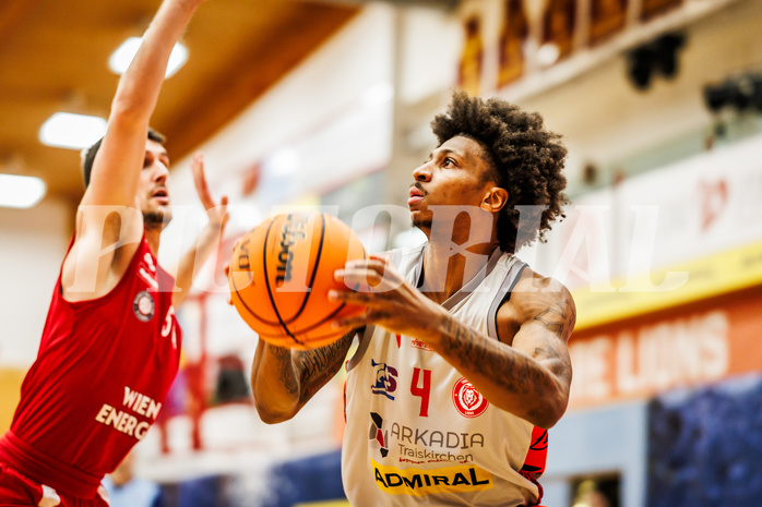 Basketball, win2day Basketball Superliga 2023/24, Grunddurchgang 14.Runde, Traiskirchen Lions, BC Vienna, Demarcus Demonia (4)