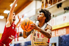 Basketball, win2day Basketball Superliga 2023/24, Grunddurchgang 14.Runde, Traiskirchen Lions, BC Vienna, Demarcus Demonia (4)