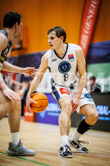 Basketball, Win2Day Superliga 2023/24, Grunddurchgang 14.Runde, Vienna Timberwolves, Klosterneuburg Dukes, Elias Wlasak (8)