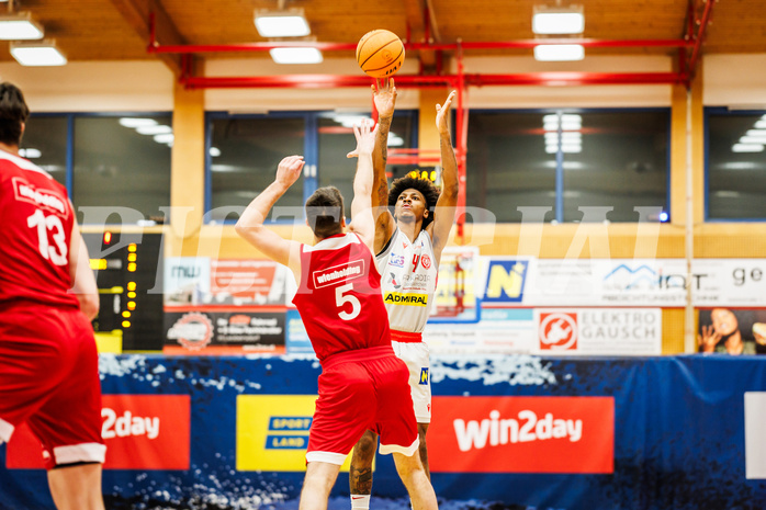 Basketball, win2day Basketball Superliga 2023/24, Grunddurchgang 14.Runde, Traiskirchen Lions, BC Vienna, Demarcus Demonia (4)