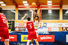 Basketball, win2day Basketball Superliga 2023/24, Grunddurchgang 14.Runde, Traiskirchen Lions, BC Vienna, Demarcus Demonia (4)