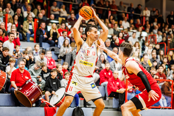 Basketball, win2day Basketball Superliga 2023/24, Grunddurchgang 14.Runde, Traiskirchen Lions, BC Vienna, Fabricio Vay (11)