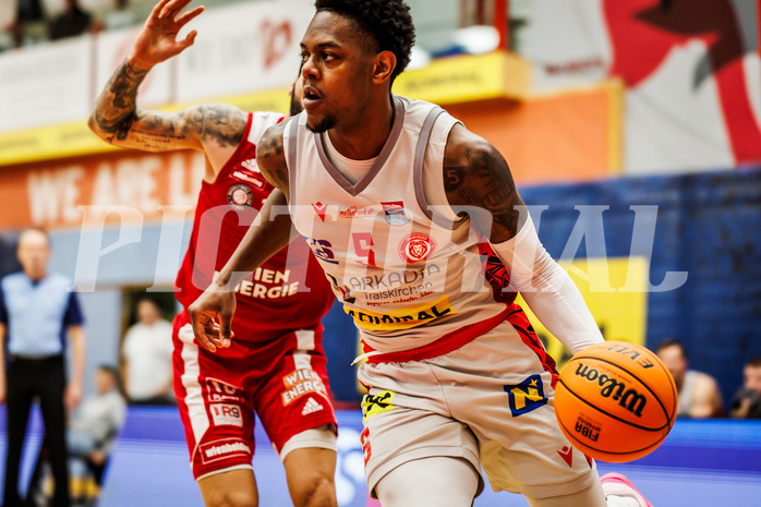 Basketball, win2day Basketball Superliga 2023/24, Grunddurchgang 14.Runde, Traiskirchen Lions, BC Vienna, Davon Clare (5)