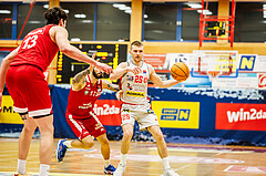 Basketball, win2day Basketball Superliga 2023/24, Grunddurchgang 14.Runde, Traiskirchen Lions, BC Vienna, Edgars Lasenbergs (25)