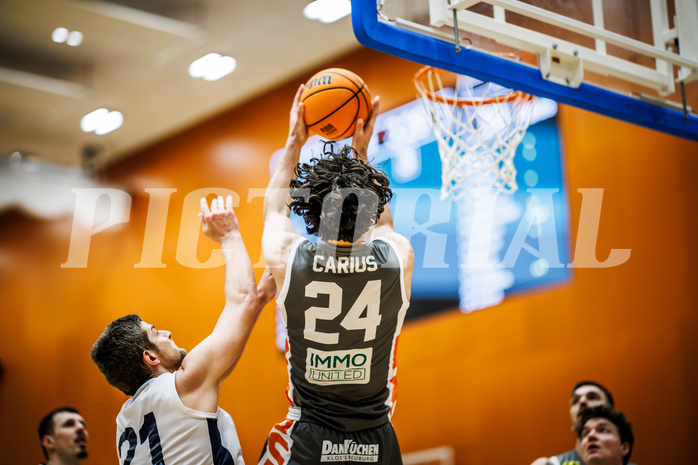 Basketball, Win2Day Superliga 2023/24, Grunddurchgang 14.Runde, Vienna Timberwolves, Klosterneuburg Dukes, Will Carius (24)