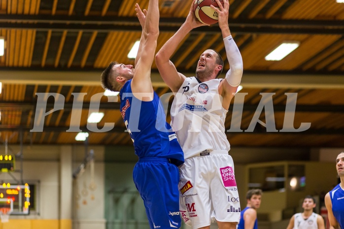 Basketball, ABL 2016/17, Grunddurchgang 3.Runde, Oberwart Gunners, WBC Wels, Corey HALLETT (16), Nemanja Nikolic (6)