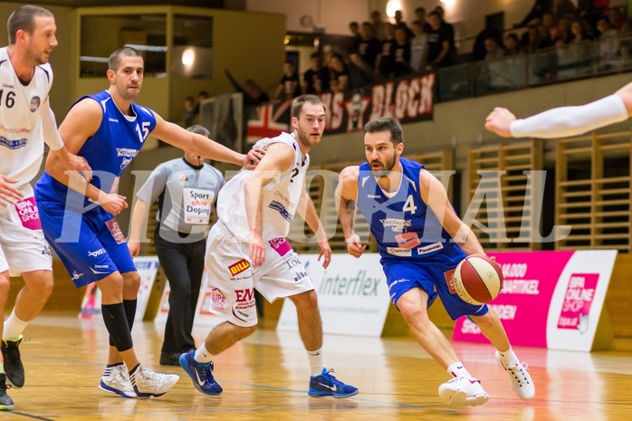 Basketball, 2.Bundesliga, Grunddurchgang 4.Runde, Mattersburg Rocks, Vienna D.C. Timberwolves, Petar Cosic (4), Sebastian GMEINER (12)