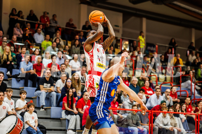 Basketball, win2day Basketball Superliga 2024/25, Grunddurchgang 6.Runde, Traiskirchen Lions, Oberwart Gunners, Cedric Russell (0)