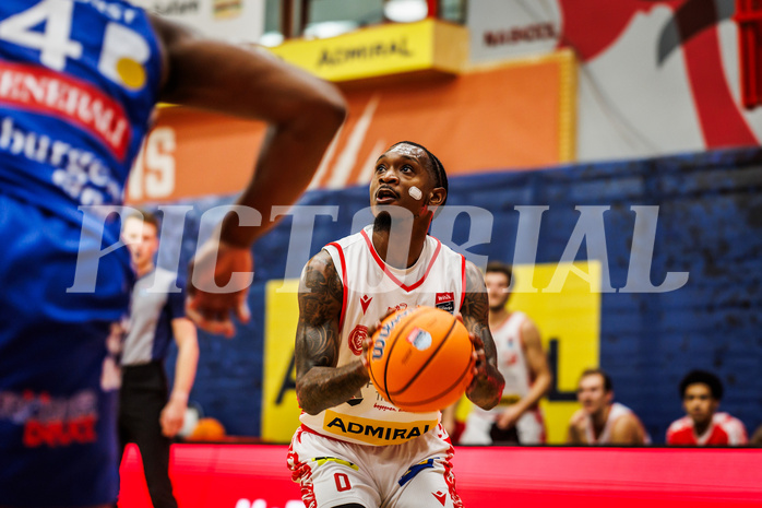 Basketball, win2day Basketball Superliga 2024/25, Grunddurchgang 6.Runde, Traiskirchen Lions, Oberwart Gunners, Cedric Russell (0)