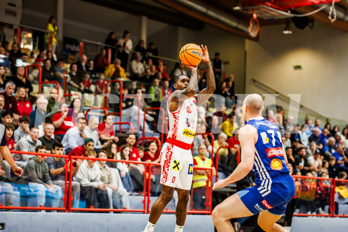 Basketball, win2day Basketball Superliga 2024/25, Grunddurchgang 6.Runde, Traiskirchen Lions, Oberwart Gunners, Cedric Russell (0)